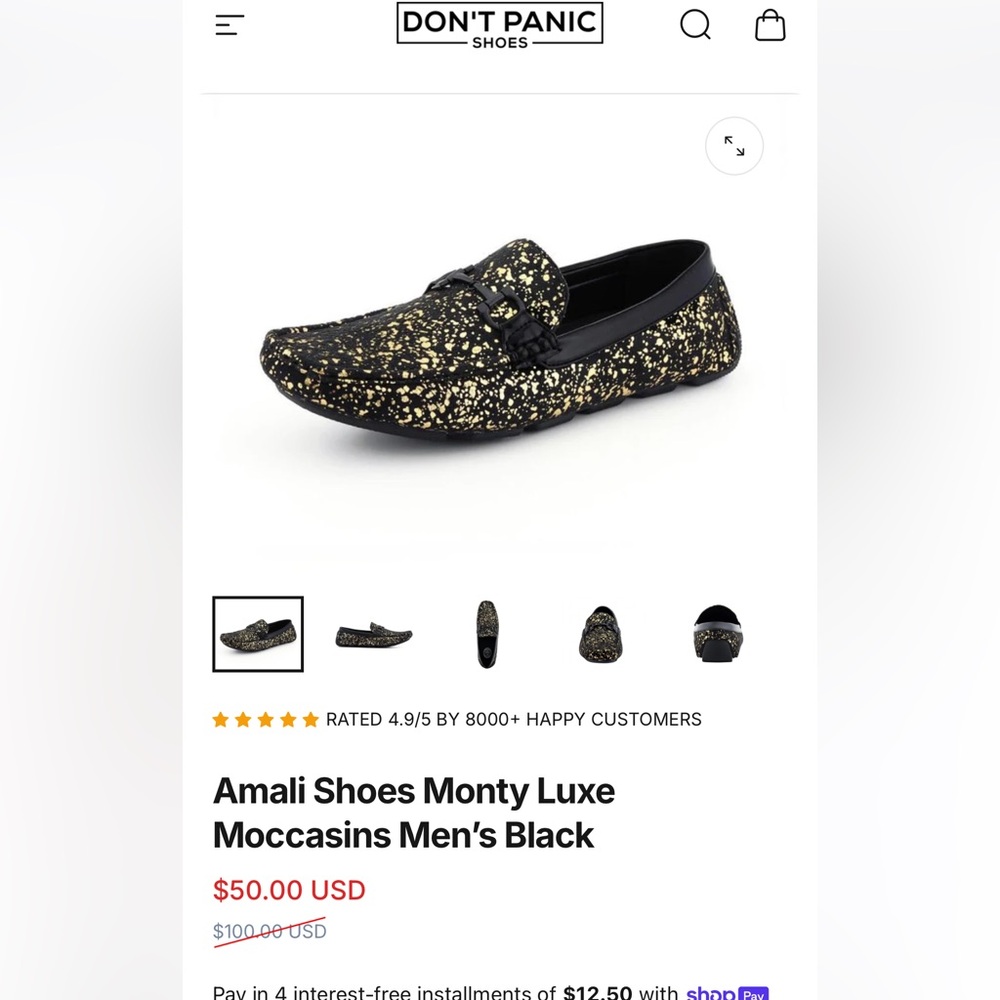 Amali Shoes Monty Luxe Moccasins Men’s Black size 11. Like new.